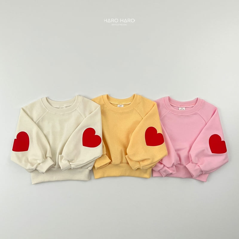 Haro Haro - Korean Children Fashion - #littlefashionista - Heart Pan Pan Sweatshirts - 6