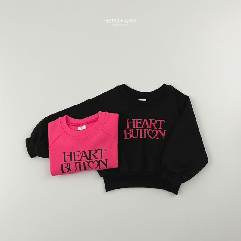 Haro Haro - Korean Children Fashion - #magicofchildhood - Heart Button Sweatshirts - 8