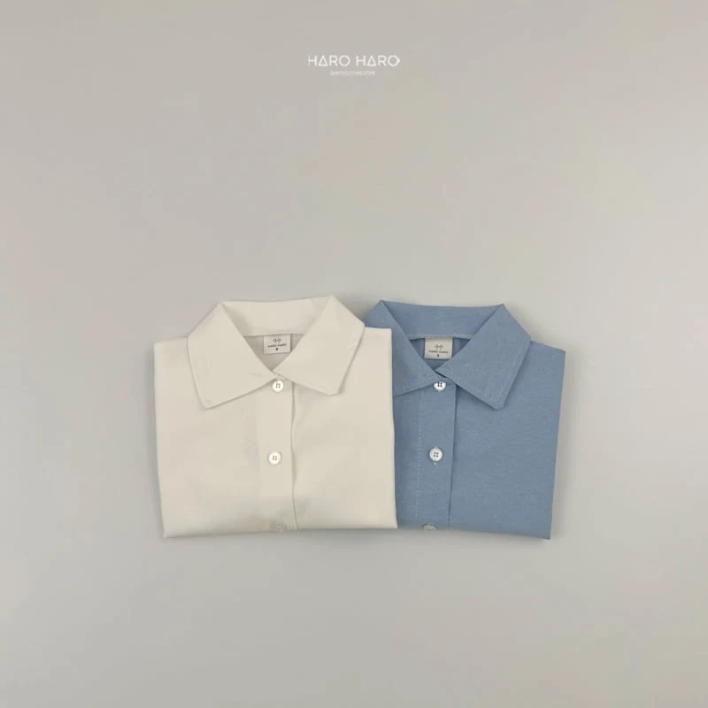 Haro Haro - Korean Children Fashion - #minifashionista - Crown Oxford Shirt - 11