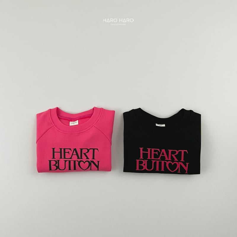 Haro Haro - Korean Children Fashion - #minifashionista - Heart Button Sweatshirts - 9