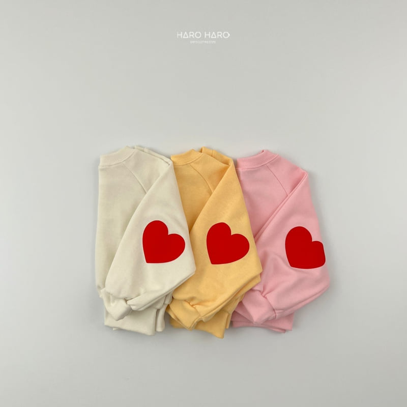 Haro Haro - Korean Children Fashion - #minifashionista - Heart Pan Pan Sweatshirts - 8