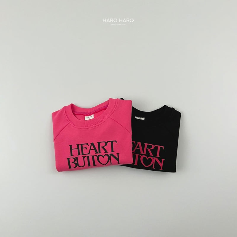 Haro Haro - Korean Children Fashion - #prettylittlegirls - Heart Button Sweatshirts - 10