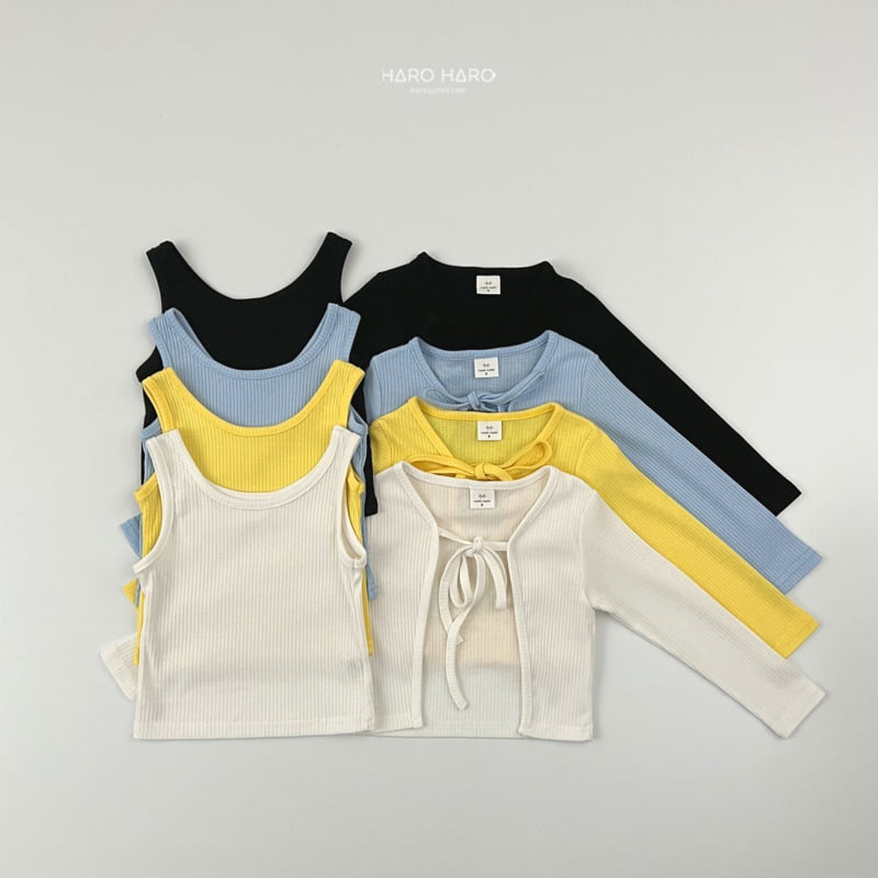 Haro Haro - Korean Children Fashion - #prettylittlegirls - Ribbon Cardigan Set - 3