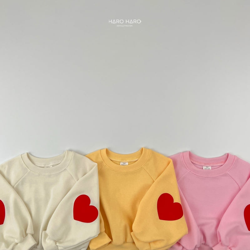 Haro Haro - Korean Children Fashion - #prettylittlegirls - Heart Pan Pan Sweatshirts - 9