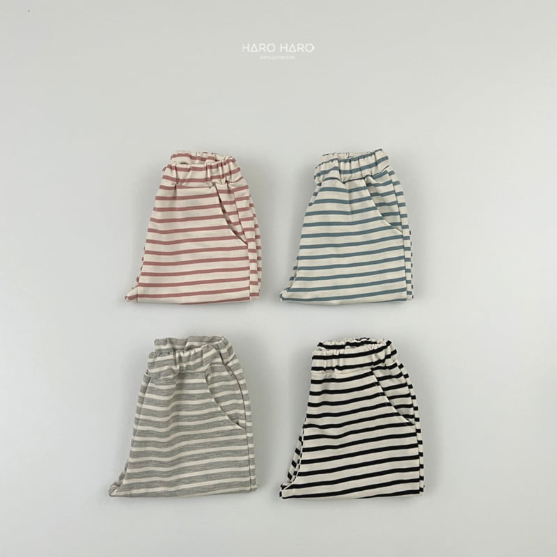 Haro Haro - Korean Children Fashion - #todddlerfashion - Sweet Stripe Pants - 10