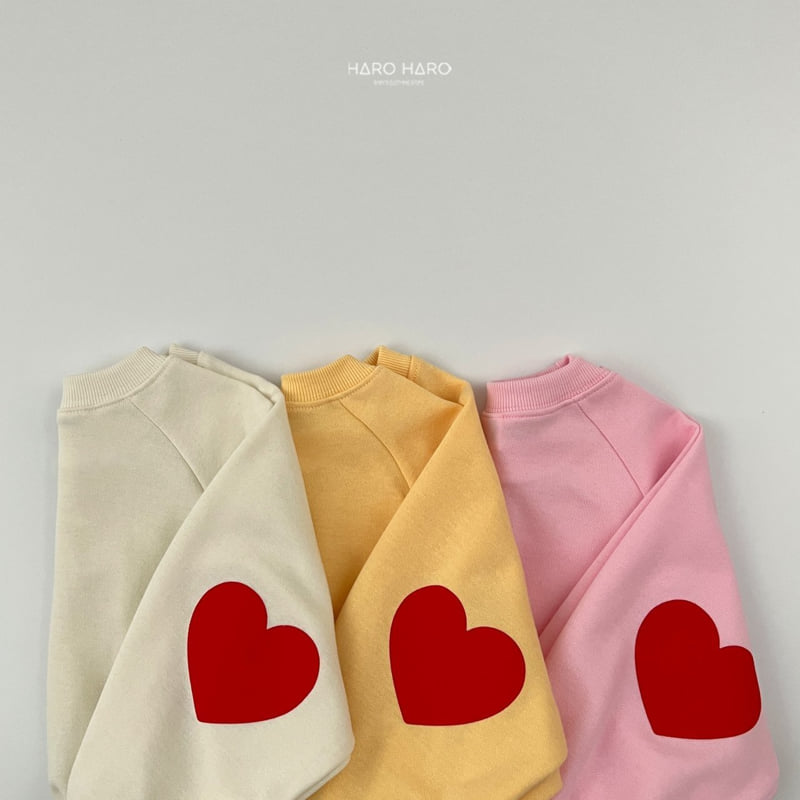 Haro Haro - Korean Children Fashion - #todddlerfashion - Heart Pan Pan Sweatshirts - 10