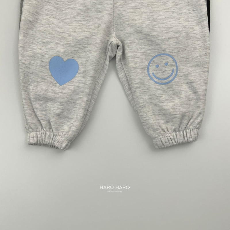 Haro Haro - Korean Children Fashion - #todddlerfashion - Heart Smile Jogger Pants - 7