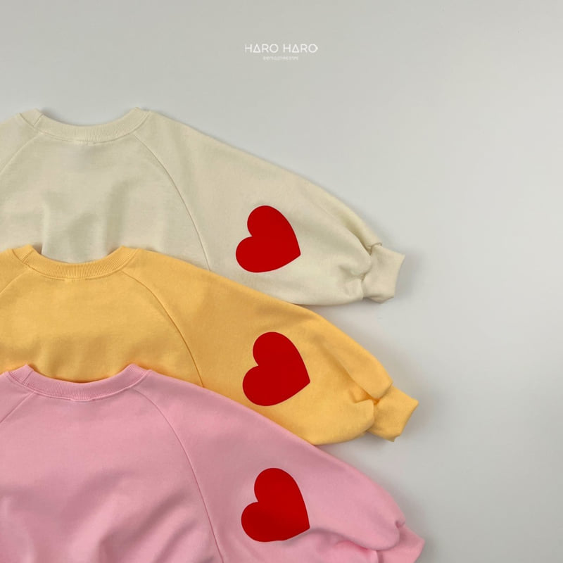 Haro Haro - Korean Children Fashion - #toddlerclothing - Heart Pan Pan Sweatshirts - 11