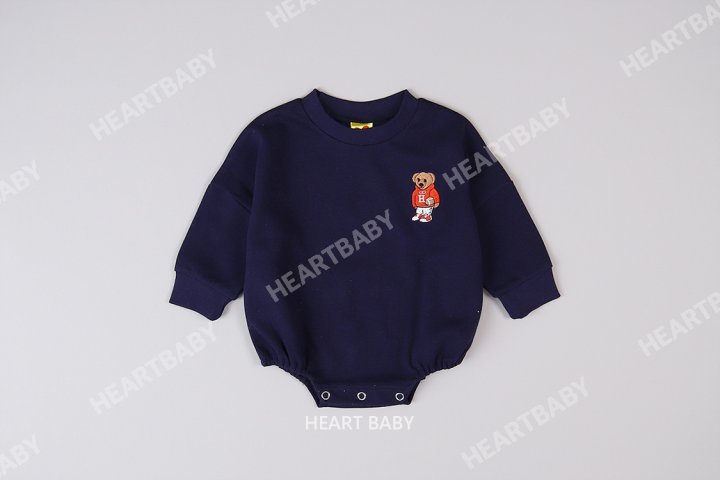 Heart Baby - Korean Baby Fashion - #babyfashion - Bear Embroidery Suit - 8