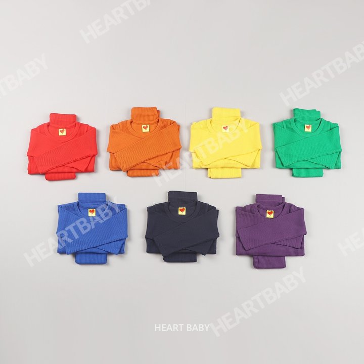 Heart Baby - Korean Children Fashion - #designkidswear - Rainbow Ribbed Easywear - 3