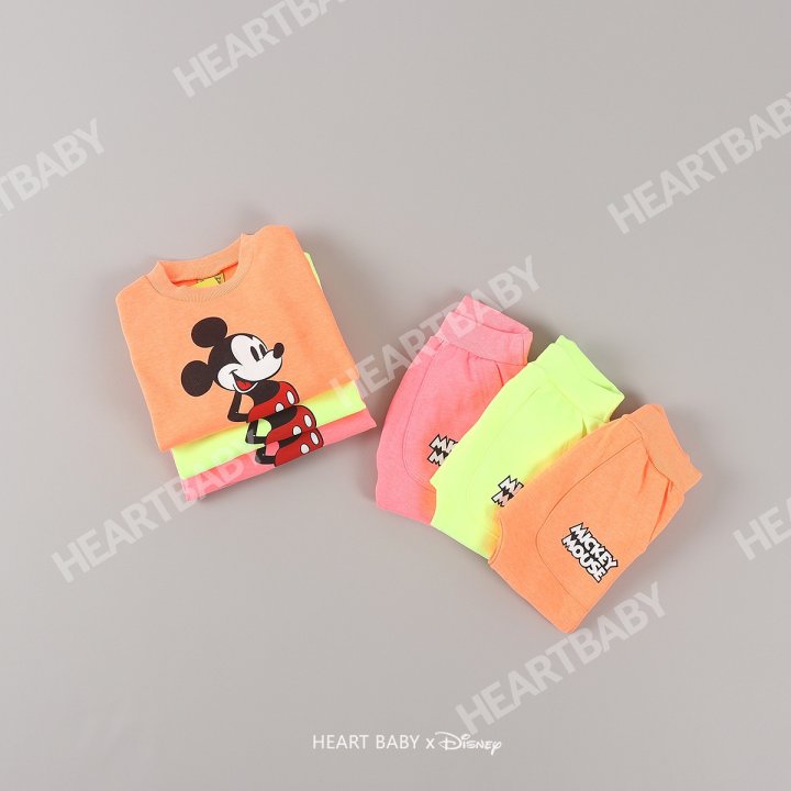 Heart Baby - Korean Children Fashion - #discoveringself - Neon M Top Bottom Set - 5