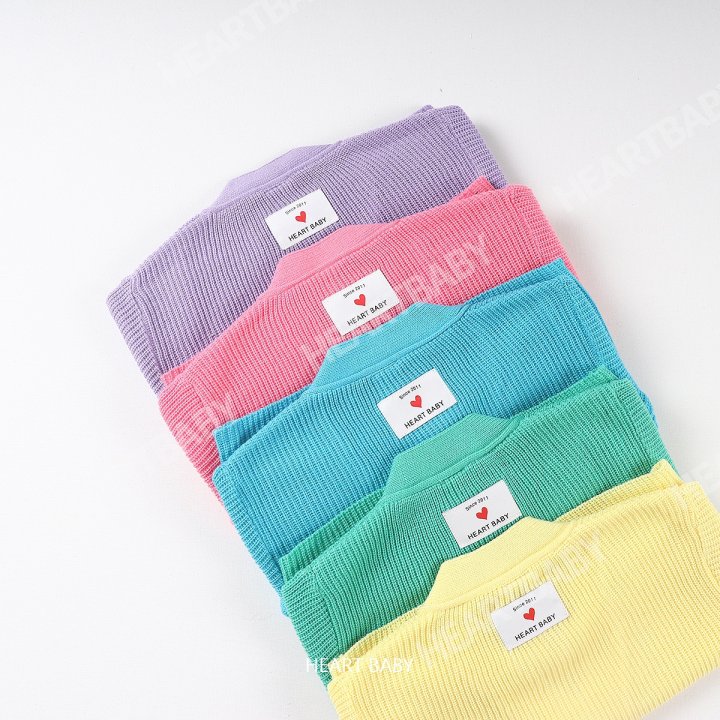 Heart Baby - Korean Children Fashion - #fashionkids - Cotton Candy Knit Cardigan - 7