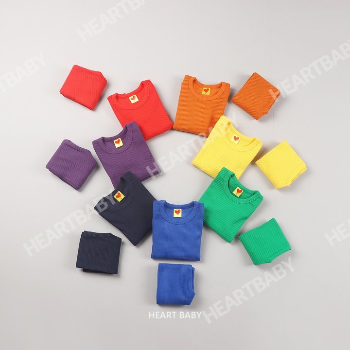Heart Baby - Korean Children Fashion - #kidsshorts - Rainbow Ribbed Easywear - 6