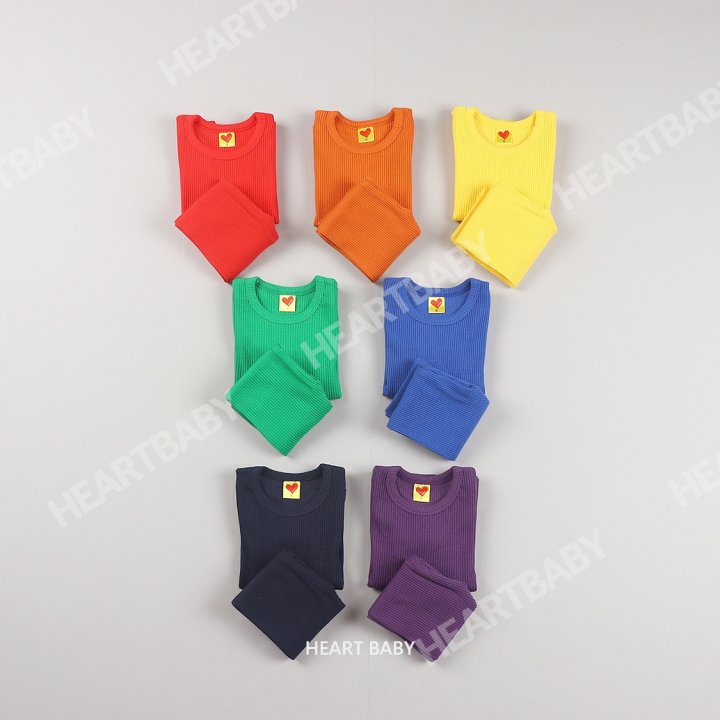 Heart Baby - Korean Children Fashion - #kidsstore - Rainbow Ribbed Easywear - 7