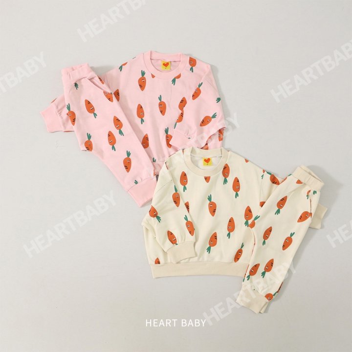 Heart Baby - Korean Children Fashion - #kidzfashiontrend - Carrot Top Bottom Set - 2