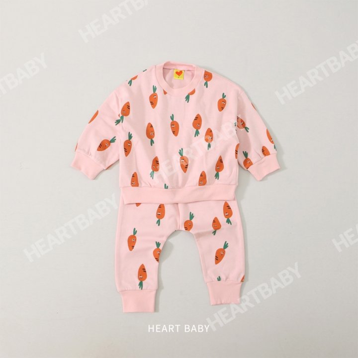 Heart Baby - Korean Children Fashion - #toddlerclothing - Carrot Top Bottom Set - 9