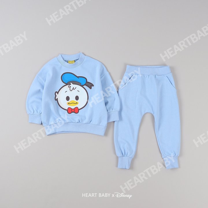 Heart Baby - Korean Children Fashion - #toddlerclothing - M Friends Face Top Bottom Set - 8