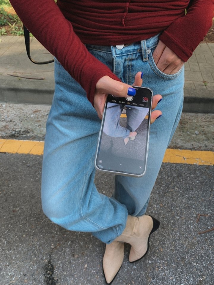 I'm here - Korean Women Fashion - #thelittlethings - Straight Denim Pants - 2