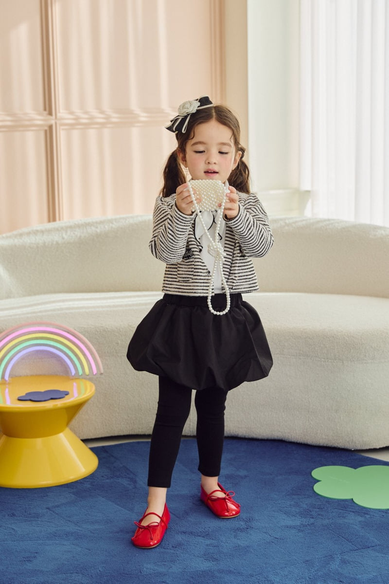 Jazz - Korean Children Fashion - #childofig - Balloon Mesh One-piece Ribbon Set - 3