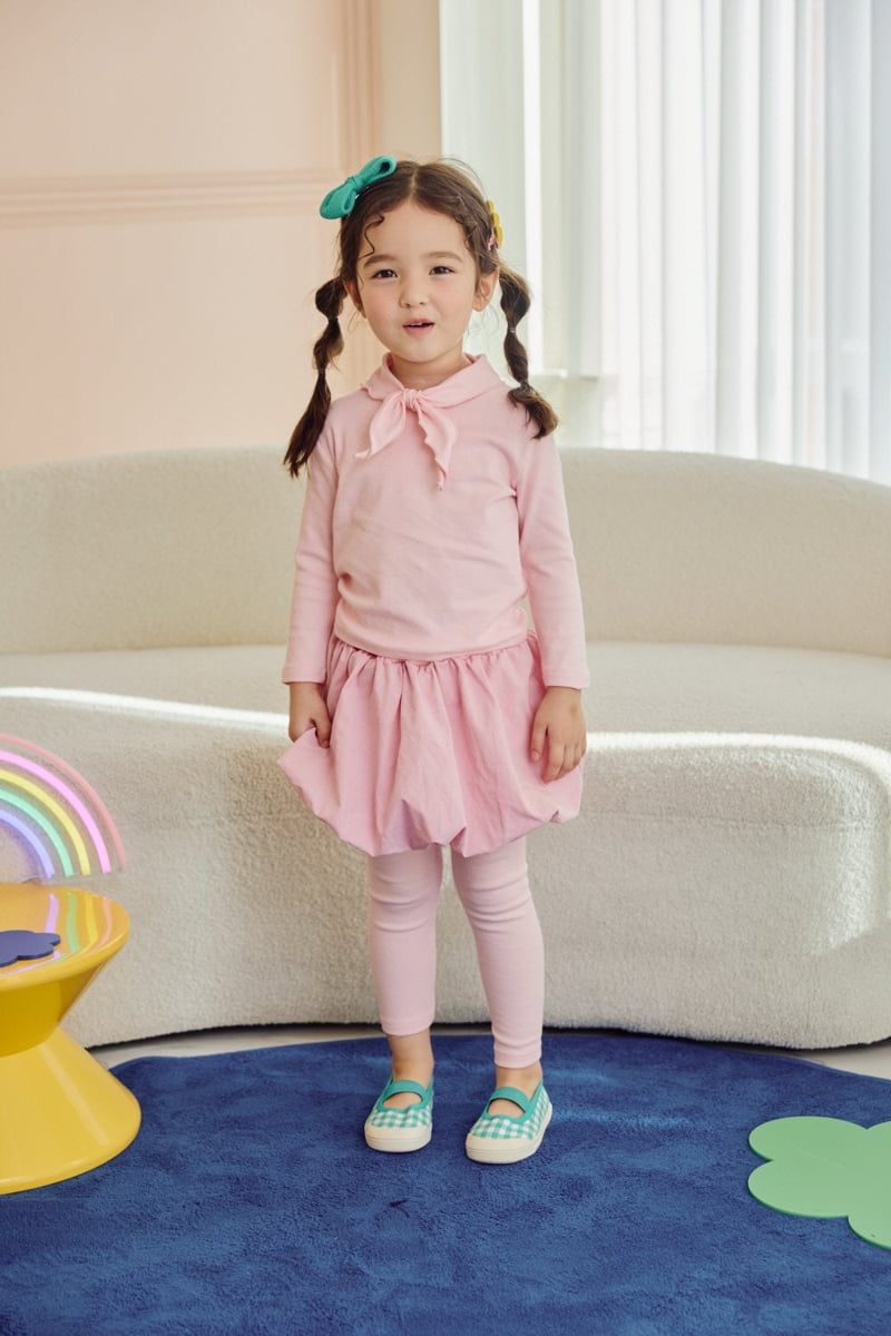 Jazz - Korean Children Fashion - #kidzfashiontrend - Balloon Mesh One-piece Ribbon Set - 10