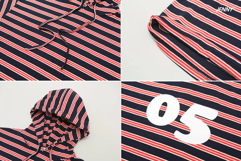 Jenny Basic - Korean Children Fashion - #discoveringself - Stripe Hoodie 2-3 - 10