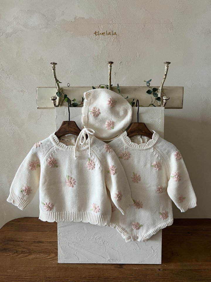 Lala - Korean Baby Fashion - #babyclothing - Pink Flower Suit - 3