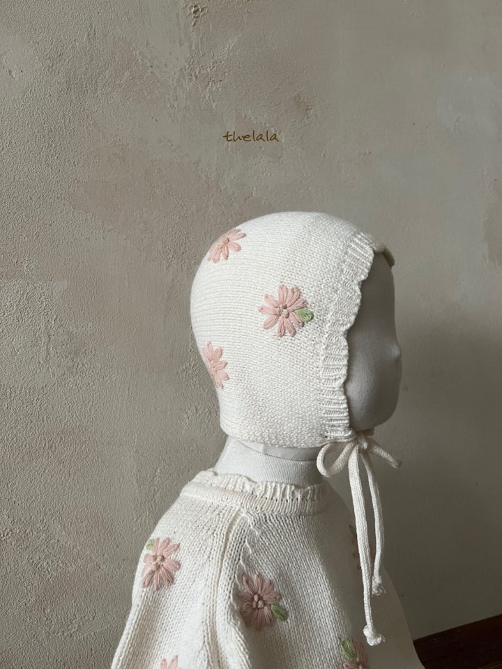 Lala - Korean Baby Fashion - #babyclothing - Pink Flower Bonnet