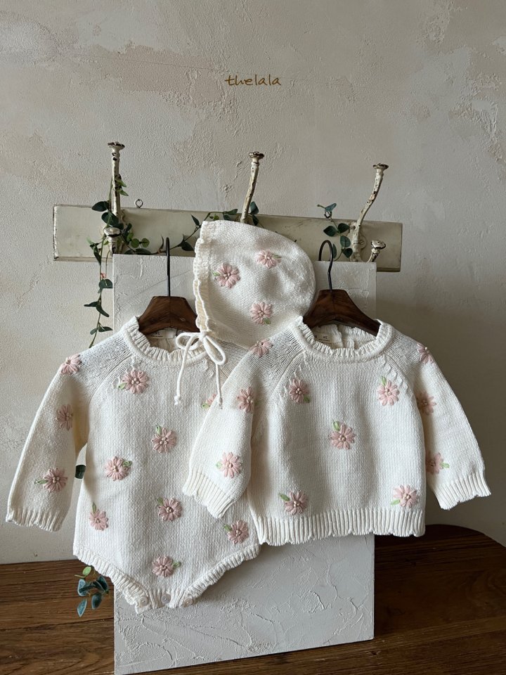 Lala - Korean Baby Fashion - #babyfever - Pink Flower Bonnet - 3