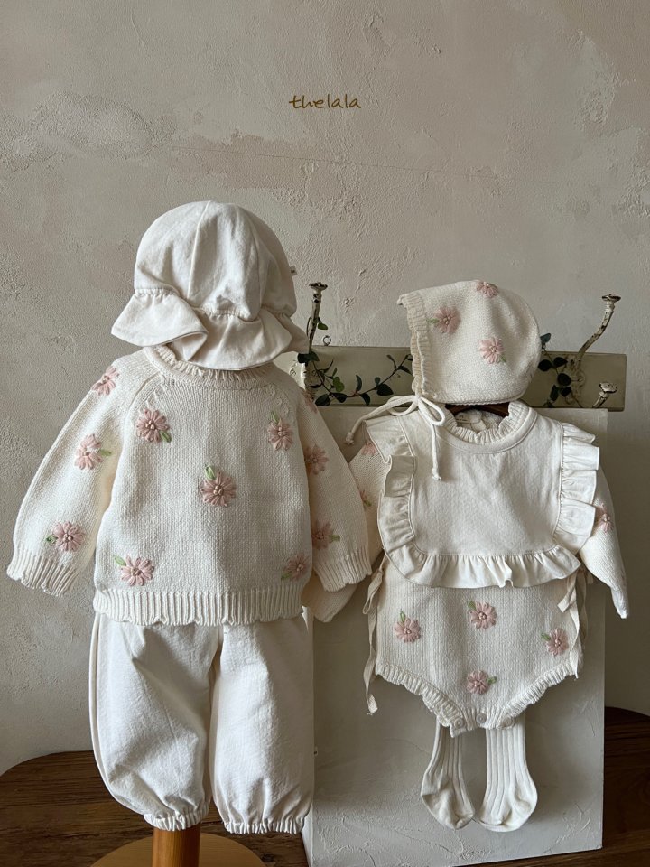 Lala - Korean Baby Fashion - #babylifestyle - Pink Flower Bonnet - 5