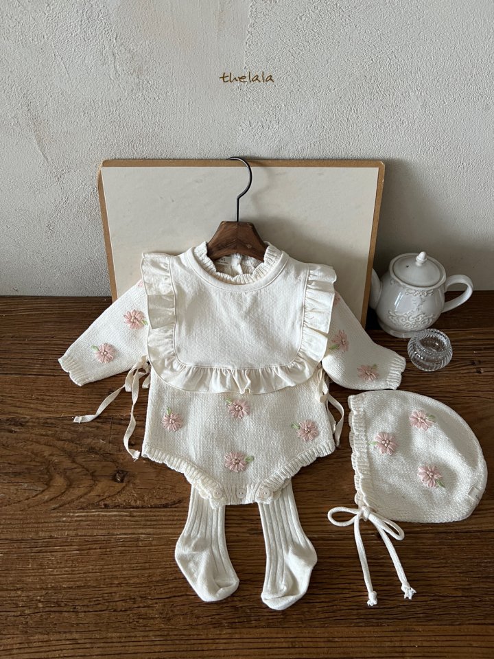 Lala - Korean Baby Fashion - #babyootd - Pink Flower Bonnet - 7