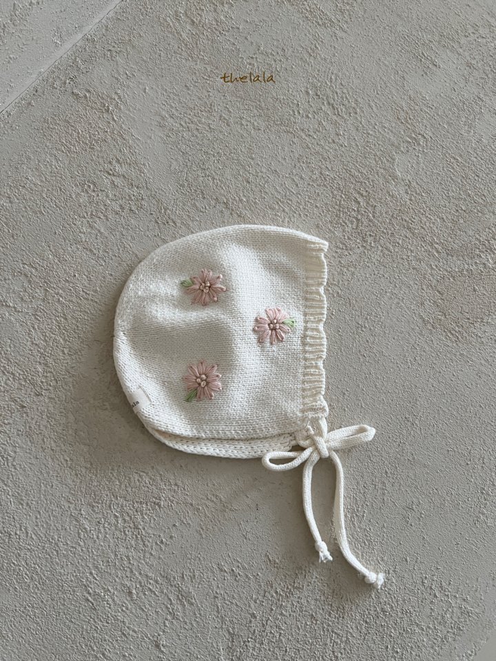 Lala - Korean Baby Fashion - #babyoutfit - Pink Flower Bonnet - 9