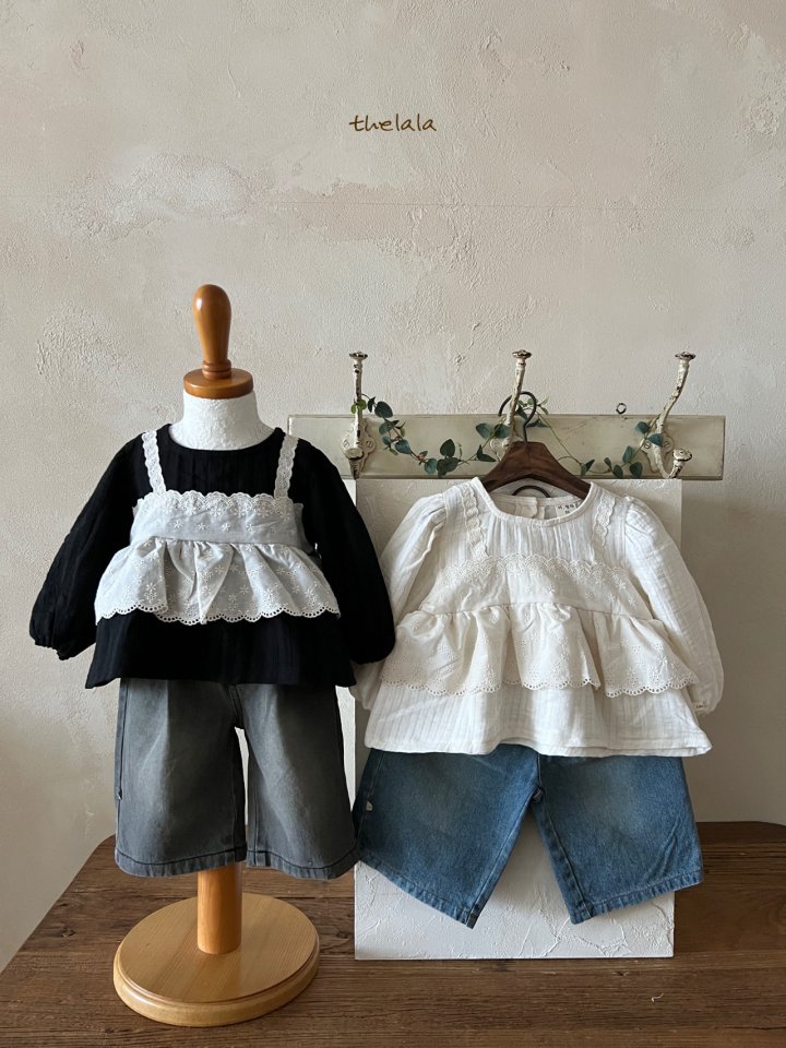 Lala - Korean Children Fashion - #discoveringself - Black Bean Blouse