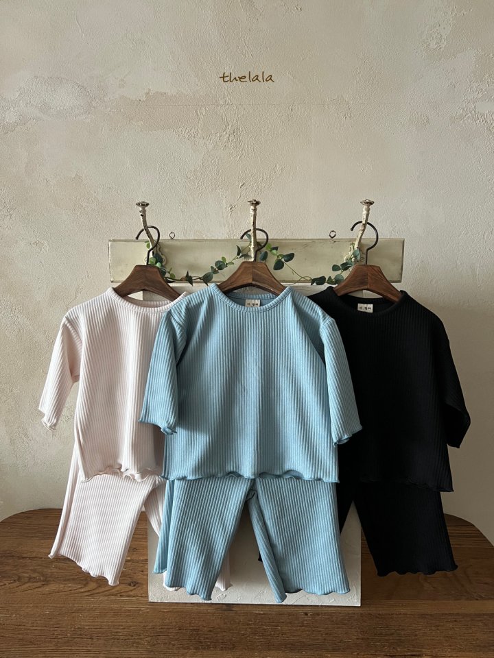 Lala - Korean Children Fashion - #fashionkids - Suntory Top Bottom Set - 3
