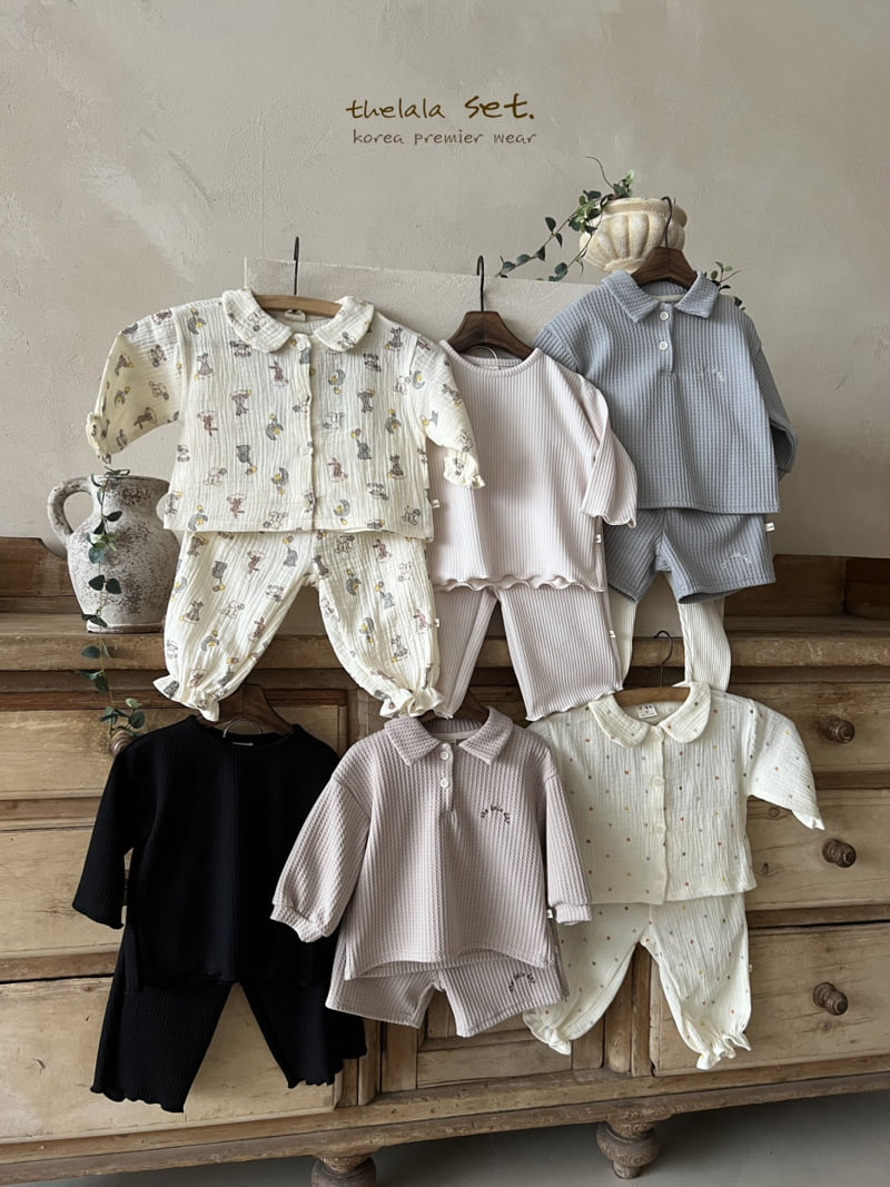 Lala - Korean Children Fashion - #prettylittlegirls - Suntory Top Bottom Set - 11