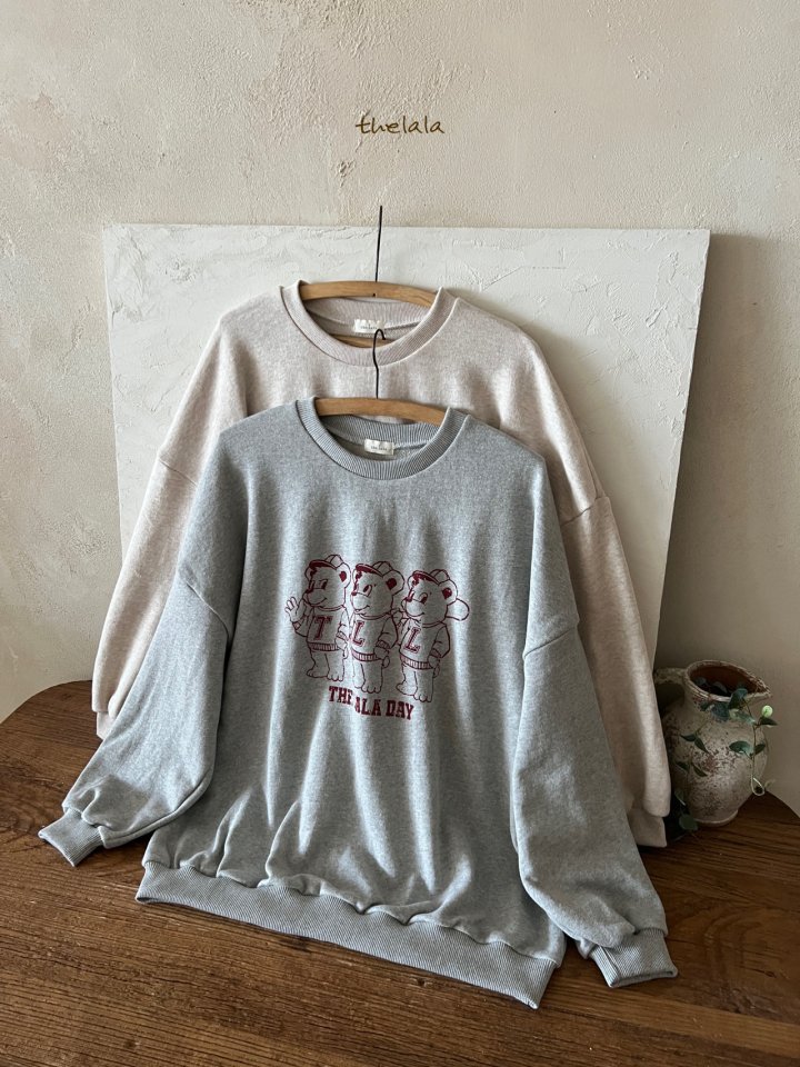 Lala - Korean Women Fashion - #momslook - MOM Three Bear Sweatshirts - 10