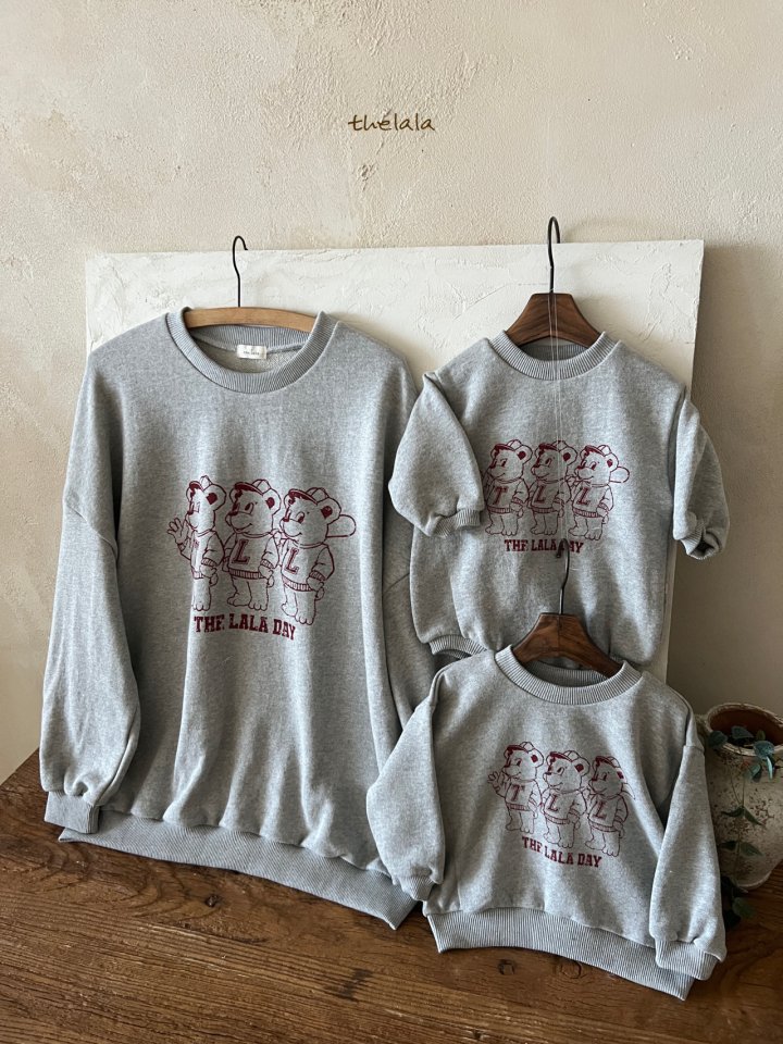 Lala - Korean Women Fashion - #momslook - MOM Three Bear Sweatshirts - 6
