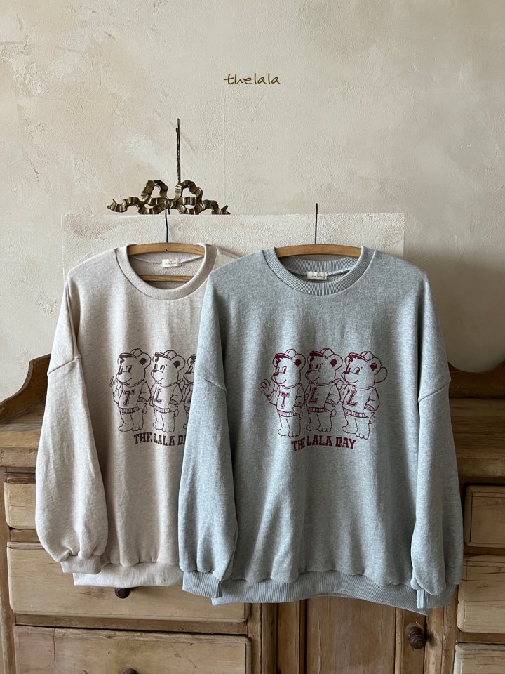 Lala - Korean Women Fashion - #momslook - MOM Three Bear Sweatshirts - 8