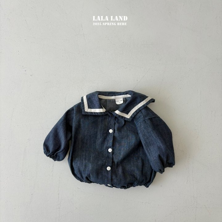 Lalaland - Korean Baby Fashion - #smilingbaby - Bebe Blue Sailor Suit - 4