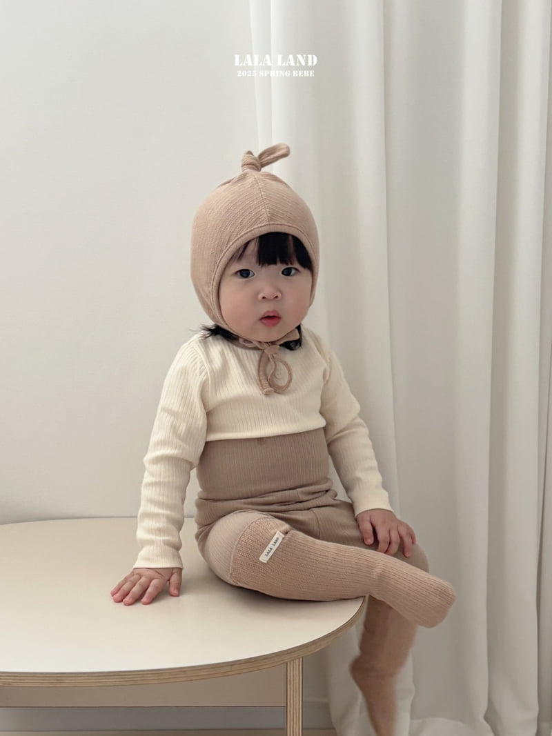 Lalaland - Korean Baby Fashion - #babyboutique - Bebe New Ribbed Top Bottom Set - 9
