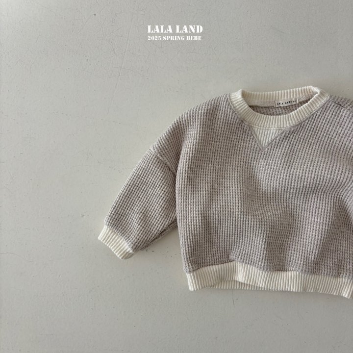Lalaland - Korean Baby Fashion - #babyboutique - Bebe Triangle Waffle Sweatshirts - 3