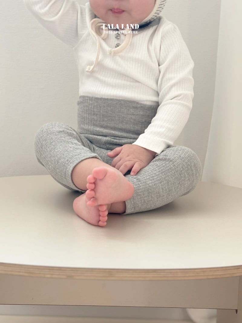 Lalaland - Korean Baby Fashion - #babyboutiqueclothing - Bebe New Ribbed Top Bottom Set - 10