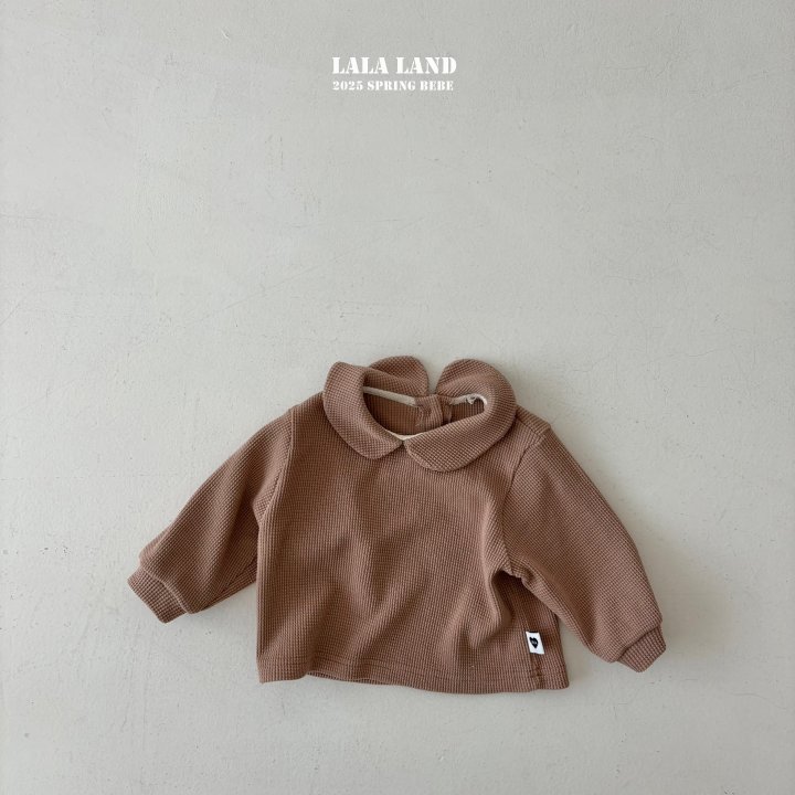 Lalaland - Korean Baby Fashion - #babyboutiqueclothing - Bebe Waffle Collar Tee - 3