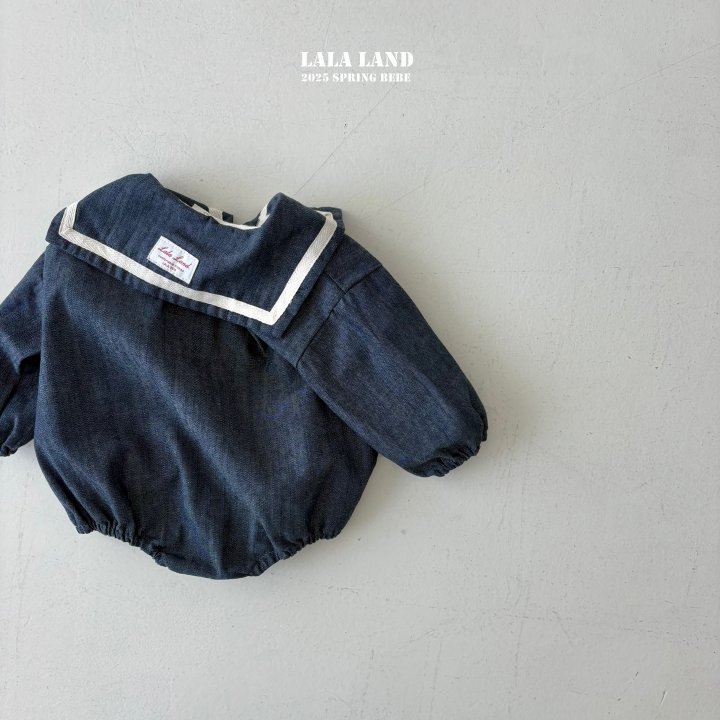 Lalaland - Korean Baby Fashion - #babyclothing - Bebe Blue Sailor Suit - 6