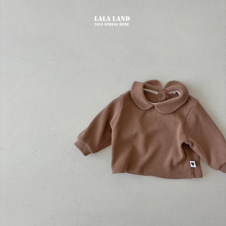 Lalaland - Korean Baby Fashion - #babyboutiqueclothing - Bebe Waffle Collar Tee - 4