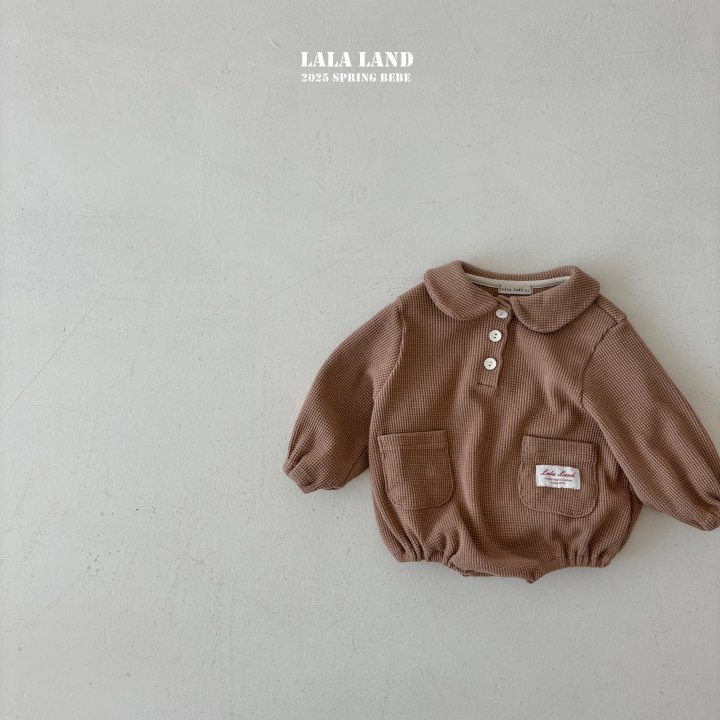 Lalaland - Korean Baby Fashion - #babyclothing - Bebe Waffle Collar Suit - 2