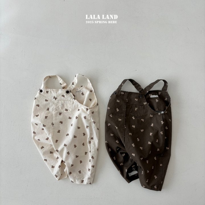 Lalaland - Korean Baby Fashion - #babyfashion - Bebe Bear Suspenders Pants