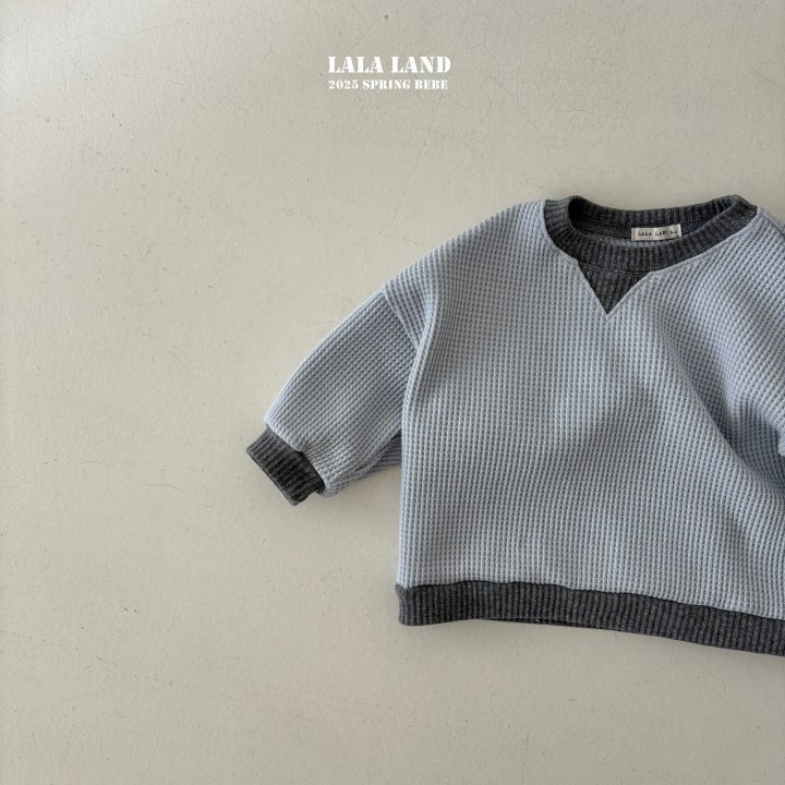Lalaland - Korean Baby Fashion - #babyfashion - Bebe Triangle Waffle Sweatshirts - 7