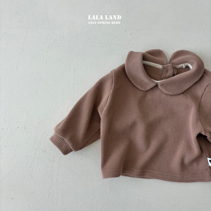 Lalaland - Korean Baby Fashion - #babyfashion - Bebe Waffle Collar Tee - 5