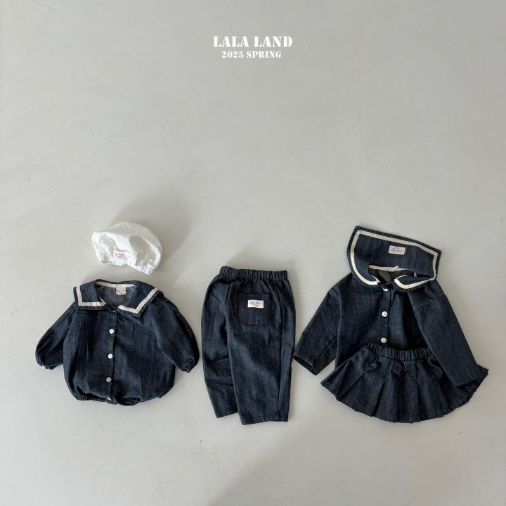 Lalaland - Korean Baby Fashion - #babyfever - Bebe Blue Sailor Suit - 8
