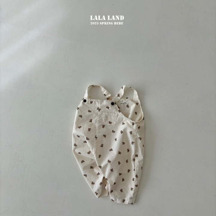 Lalaland - Korean Baby Fashion - #babyfever - Bebe Bear Suspenders Pants - 2